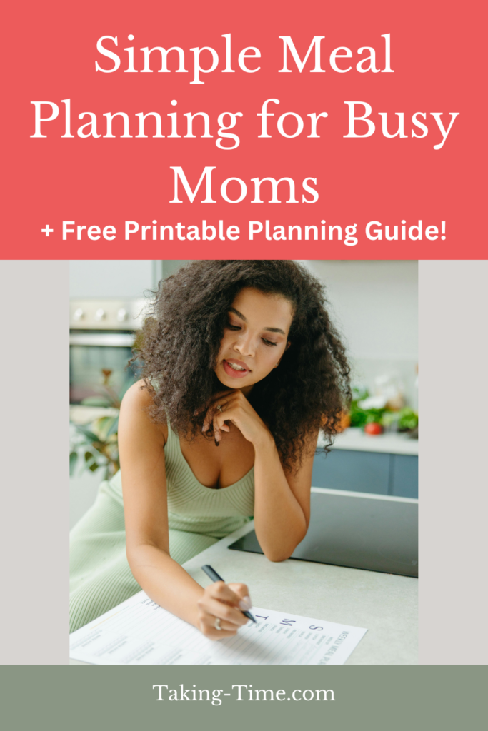 This blog post, titled "Simple Meal Planning for Busy Moms: Save Time and Money," offers practical tips for moms to streamline meal planning. It includes advice on setting up a meal planning system, creating grocery lists, and cooking in bulk to save time and money. The post also provides a downloadable printable meal planning template to help readers get started.