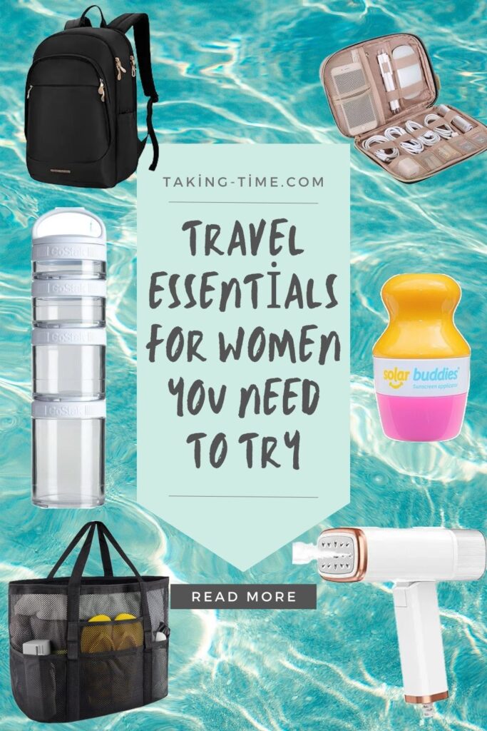 The Ultimate List of Travel Essentials for Women - travel hacks, travel essentials, travel essentials for women, plane tips, airplane, car, roadtrip, packing, easy, best, travel backpack
taking-time.com