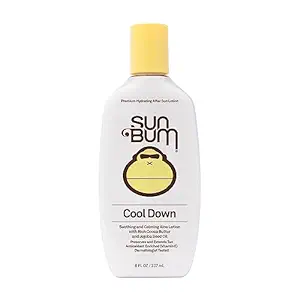 Sun Bum Cool Down Aloe Vera Lotion - Vegan After Sun Care with Cocoa Butter to Soothe and Hydrate Sunburn- 8 oz