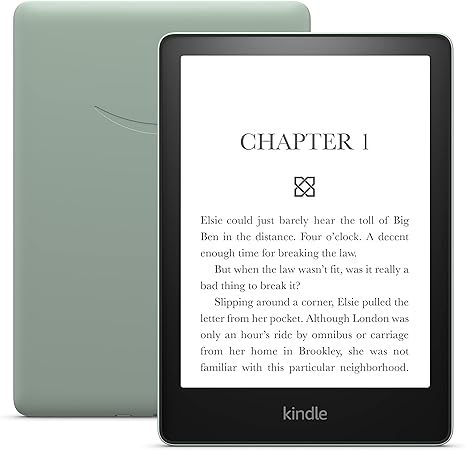 Amazon Kindle Paperwhite (16 GB) – Now with a larger display, adjustable warm light, increased battery life, and faster page turns – Agave Green