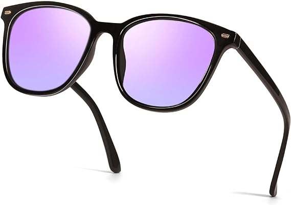 Myiaur Polarized Sunglasses for Women, Square Mirrored Trendy Shades with UV Protection Reduce Glare Sun Glasses