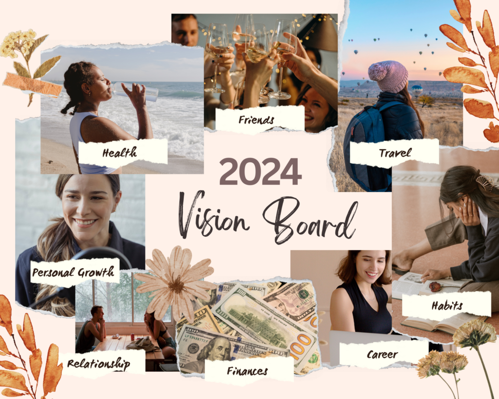 A vision board is a tool for manifesting dreams and goals by visualizing them in a tangible format. This guide covers vision board ideas, the psychology behind them, and how to create an aesthetic vision board. It includes tips on preparation through meditation and journaling, choosing a medium, selecting categories like health and career, and designing a personalized board. Success tips include making the board visible and creating an actionable plan.