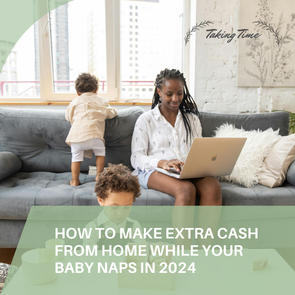 Blog post on freelance side hustle ideas for stay-at-home moms in 2024. Learn how to make extra cash during nap times with in-demand niches like AI services, NFT art creation, social media management, and more. Tips include leveraging Fiverr's affiliate program, optimizing gig visibility, and building client relationships. Perfect for moms looking to boost income from home.