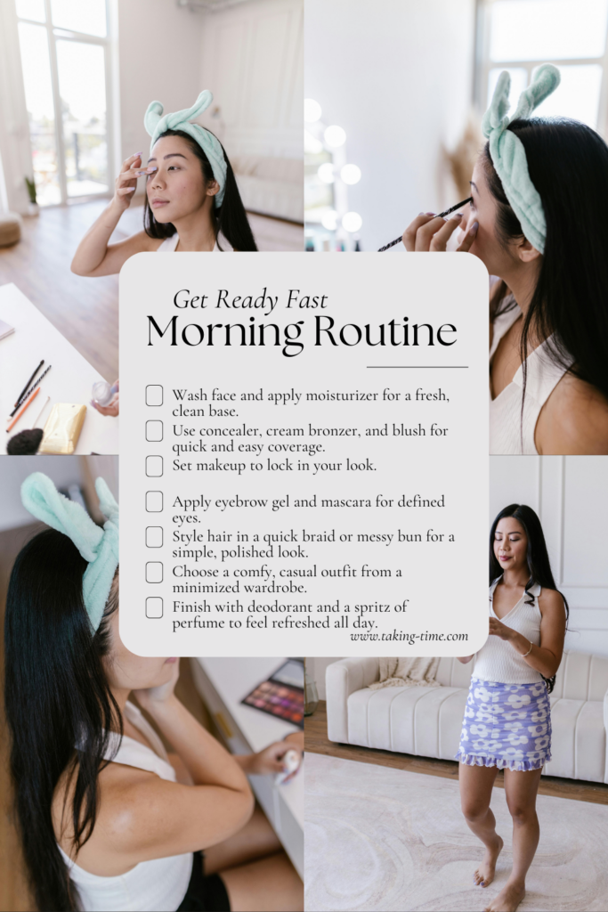 Get ready fast with this easy 5-minute makeup routine for busy moms. Featuring multipurpose cream products, minimal brushes, quick skincare steps, and simple hairstyles, this routine helps you look polished in just 15 minutes.