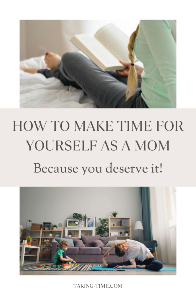 This blog post provides practical tips on how to make time for yourself as a mom, using key strategies like creating routines, organizing your space, scheduling "me time," and taking advantage of short pockets of time. It emphasizes the importance of self-care for overall well-being, happiness, and being a better mom. The post also offers advice on including your child in activities, encouraging independent play, and cutting out time-wasters to find more time for self-care. Key phrases: "how to make time for yourself as a mom," "time to myself," "no time for yourself."