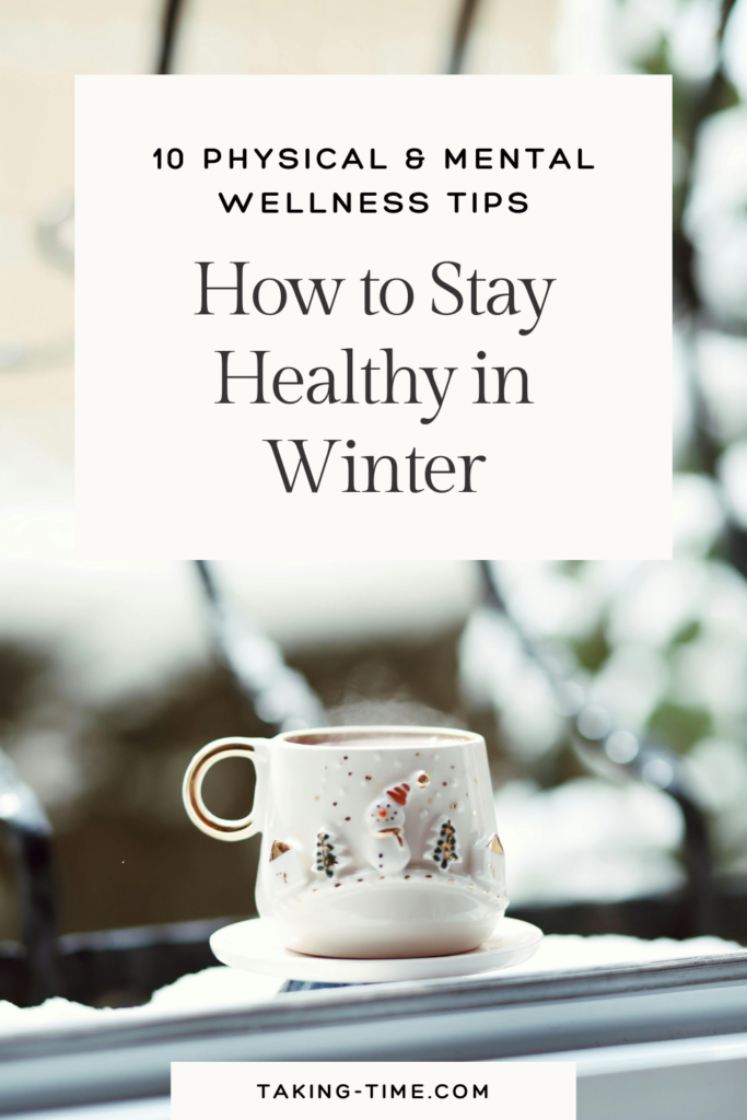 10 tips for staying healthy during fall and winter, covering physical and mental wellness for busy moms. Learn how to improve wellness with hydration, a balanced diet, sleep, vitamins, self-care, and outdoor activities. Includes tips for maintaining a wellness routine and mindfulness during colder months.