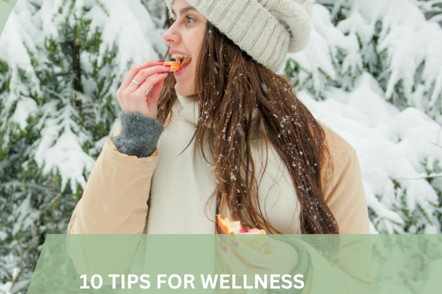 10 tips for staying healthy during fall and winter, covering physical and mental wellness for busy moms. Learn how to improve wellness with hydration, a balanced diet, sleep, vitamins, self-care, and outdoor activities. Includes tips for maintaining a wellness routine and mindfulness during colder months.