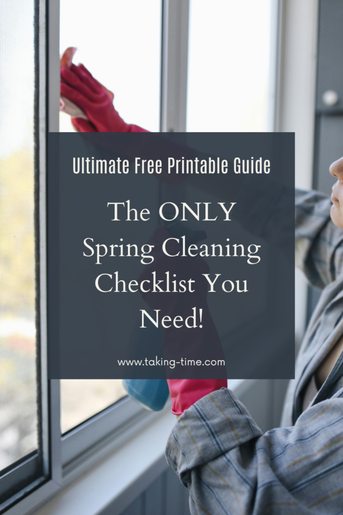 No more guessing what to clean! This spring cleaning checklist covers every part of your home. Download the free printable and stock up on cleaning supplies to get started!